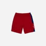 Men Lacoste V0ZN1625 Red Blue White WP7 SPORT Light Colorblock Shorts - Image 2