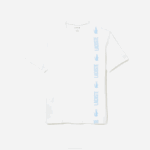 Men Lacoste V0ZN1627 White 001 Relaxed Fit Branded Crocodile T-Shirt - Image 3