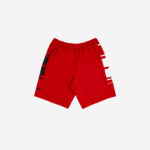 Men Lacoste V0ZN1633 Red White Black CMY SPORT Striped Shorts - Image 2