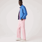 Men Lacoste V0ZN1635 Pink 7SY LIVE Organic Cotton Straight Chinos - Image 2