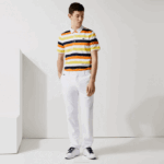 Men Lacoste V0ZN1641 White 001 SPORT Stretch Golf Chino Pants - Image 2