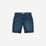 Men Lacoste V0ZN1644 Blue MK9 Slim Fit Stretch Cotton Denim Bermuda Shorts - Image 5