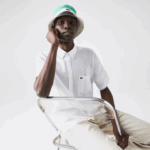 Men Lacoste V0ZN1646 White 001 Regular Fit Linen Shirt