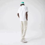 Men Lacoste V0ZN1646 White 001 Regular Fit Linen Shirt - Image 3