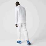 Men Lacoste V0ZN1651 White 001 Regular Fit Linen Shirt - Image 3