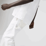 Men Lacoste V0ZN1651 White 001 Regular Fit Linen Shirt - Image 4