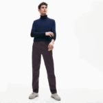 Men Lacoste V0ZN1656 Navy Blue 166 Stretch Cotton Chino Pants