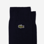 Men Lacoste V0ZN1657 Navy Blue 166 Cotton Blend High-Cut Socks - Image 2