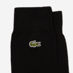 Men Lacoste V0ZN1659 Black 031 Cotton Blend High-Cut Socks - Image 2
