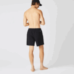 Men Lacoste V0ZN1662 Black White 9M0 Nautical Print Swim Shorts - Image 3