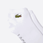 Men Lacoste V0ZN1674 White Grey Chine G8K SPORT Branded Stretch Cotton Low-Cut Socks - Image 2
