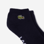 Men Lacoste V0ZN1676 Navy Blue White 525 SPORT Branded Stretch Cotton Low-Cut Socks - Image 2