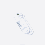 Men Lacoste V0ZN1678 White Grey Chine G8K SPORT Stretch Cotton Low-Cut Socks