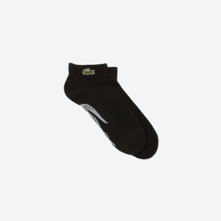 Men Lacoste V0ZN1679 Black Grey Chine SNP SPORT Stretch Cotton Low-Cut Socks