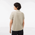 Men Lacoste V0ZN167 Beige KD4 Original L.12.12 Heathered Polo - Image 2