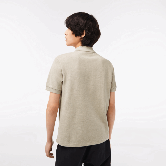 Men Lacoste V0ZN167 Beige KD4 Original L.12.12 Heathered Polo - Image 2