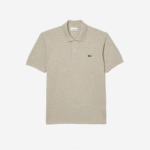 Men Lacoste V0ZN167 Beige KD4 Original L.12.12 Heathered Polo - Image 3