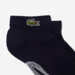 Men Lacoste V0ZN1680 Navy Blue Grey Chine KZA SPORT Stretch Cotton Low-Cut Socks - Image 2
