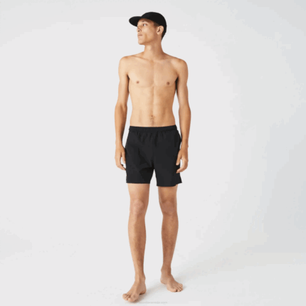 Men Lacoste V0ZN1681 Black 031 Light Swim Trunks