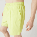 Men Lacoste V0ZN1684 Flashy Yellow TUK Light Swim Trunks - Image 2