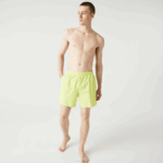 Men Lacoste V0ZN1684 Flashy Yellow TUK Light Swim Trunks