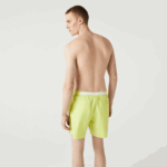 Men Lacoste V0ZN1684 Flashy Yellow TUK Light Swim Trunks - Image 3
