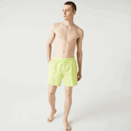 Men Lacoste V0ZN1684 Flashy Yellow TUK Light Swim Trunks