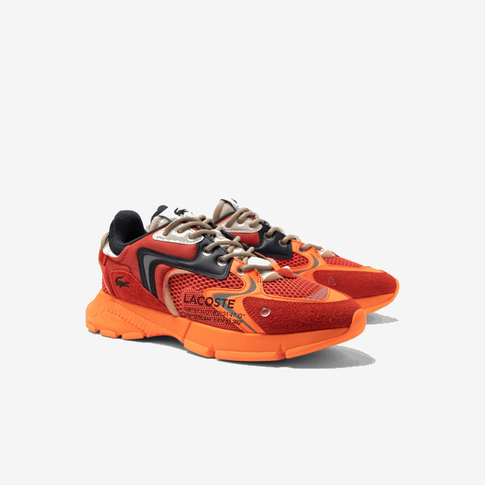 Men Lacoste V0ZN1692 Red Orange AM1 L003 Neo Textile Sneakers - Image 2