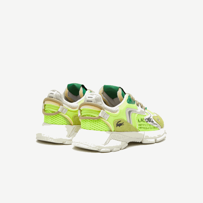 Men Lacoste V0ZN1696 Yellow & Off White Y21 L003 Neo Textile Sneakers - Image 3