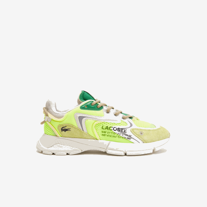 Men Lacoste V0ZN1696 Yellow & Off White Y21 L003 Neo Textile Sneakers - Image 1