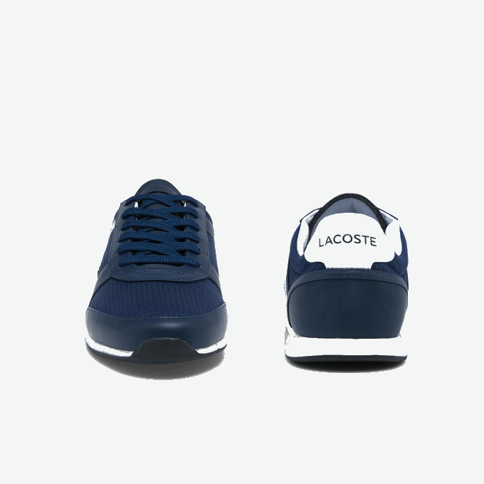 Men Lacoste V0ZN1699 Navy & White 092 Menerva Sport Textile and Leather Sneakers - Image 5