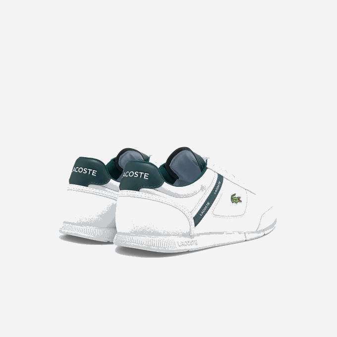 Men Lacoste V0ZN1700 White & Dark Green 1R5 Menerva Sport Textile and Leather Sneakers - Image 3