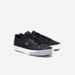Men Lacoste V0ZN1702 Black & White 312 Powercourt Leather Sneakers - Image 2