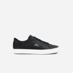 Men Lacoste V0ZN1702 Black & White 312 Powercourt Leather Sneakers