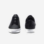 Men Lacoste V0ZN1702 Black & White 312 Powercourt Leather Sneakers - Image 5