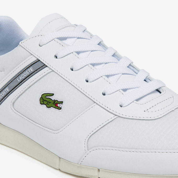 Men Lacoste V0ZN1704 White & Red 286 Menerva Sport Textile and Leather Accent Sneakers - Image 6
