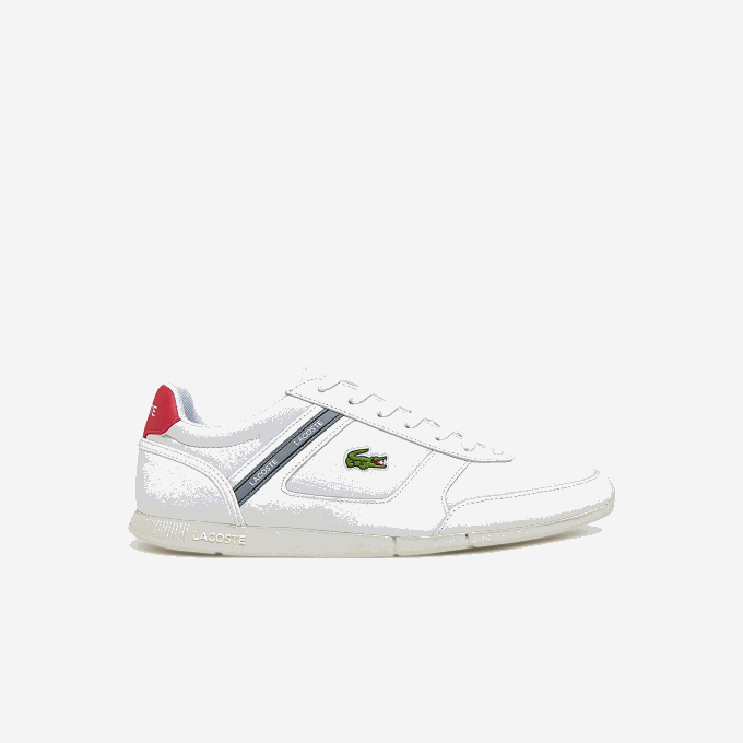 Men Lacoste V0ZN1704 White & Red 286 Menerva Sport Textile and Leather Accent Sneakers - Image 1