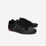 Men Lacoste V0ZN1708 Black Red 1B5 Chaymon Leather Sneakers - Image 2