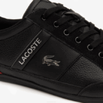 Men Lacoste V0ZN1708 Black Red 1B5 Chaymon Leather Sneakers - Image 6