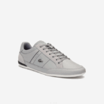 Men Lacoste V0ZN1709 Grey Black 276 Chaymon Leather Sneakers