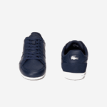 Men Lacoste V0ZN1710 Navy & Off White J18 Chaymon Leather Sneakers - Image 4