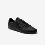 Men Lacoste V0ZN1711 Black 02H Chaymon Perforated Leather Sneakers