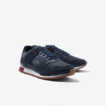 Men Lacoste V0ZN1712 Navy Gum GU1 Partner Textile and Leather Sneakers - Image 2