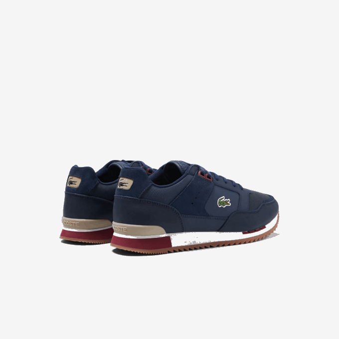 Men Lacoste V0ZN1712 Navy Gum GU1 Partner Textile and Leather Sneakers - Image 3