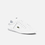Men Lacoste V0ZN1713 White & Navy 042 Chaymon Leather and Synthetic Sneakers
