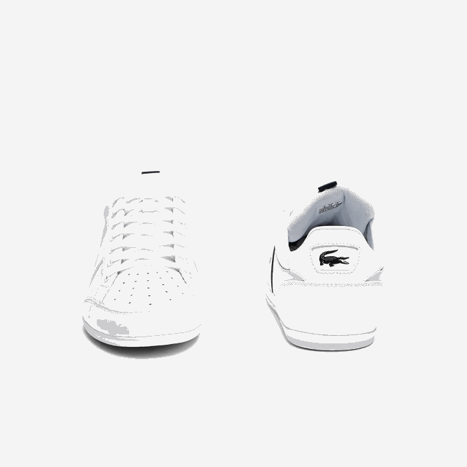 Men Lacoste V0ZN1713 White & Navy 042 Chaymon Leather and Synthetic Sneakers - Image 5