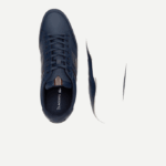 Men Lacoste V0ZN1714 Navy Dark Brown 2E6 Chaymon Leather and Synthetic Trainers - Image 4