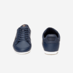 Men Lacoste V0ZN1714 Navy Dark Brown 2E6 Chaymon Leather and Synthetic Trainers - Image 5