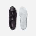 Men Lacoste V0ZN1716 Black 024 Lerond Leather Sneakers - Image 4
