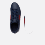 Men Lacoste V0ZN1717 Navy & Dark Red 5A5 Carnaby Evo Leather and Suede Sneakers - Image 3